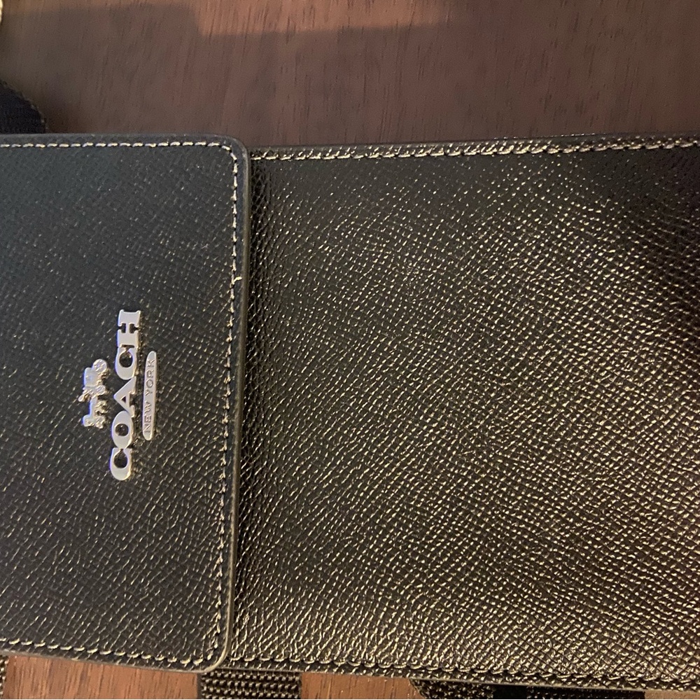 Coach Black Leather Phone Case